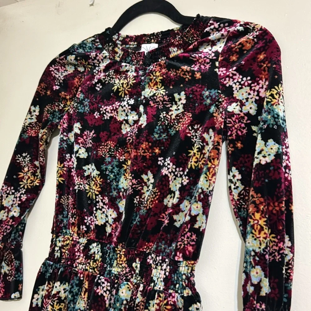 Ella Moss velvet floral dress